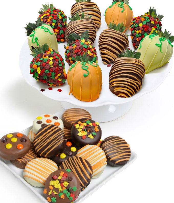 Fall Chocolate Covered Strawberries and OREO Cookies