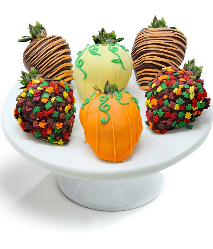 Half Dozen Fall Chocolate Covered Strawberries