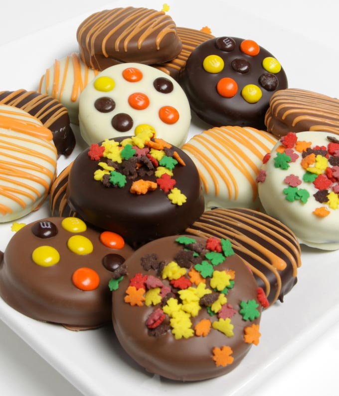 Fall Chocolate Covered OREO Cookies - 12 Pieces