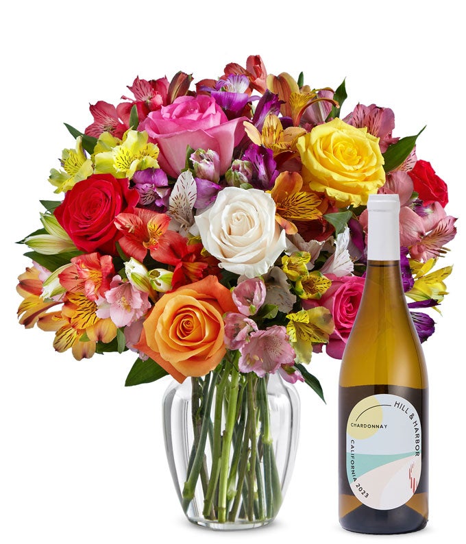 Roses & Lilies with White Wine