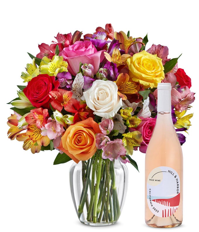 Roses & Lilies with Ros Wine