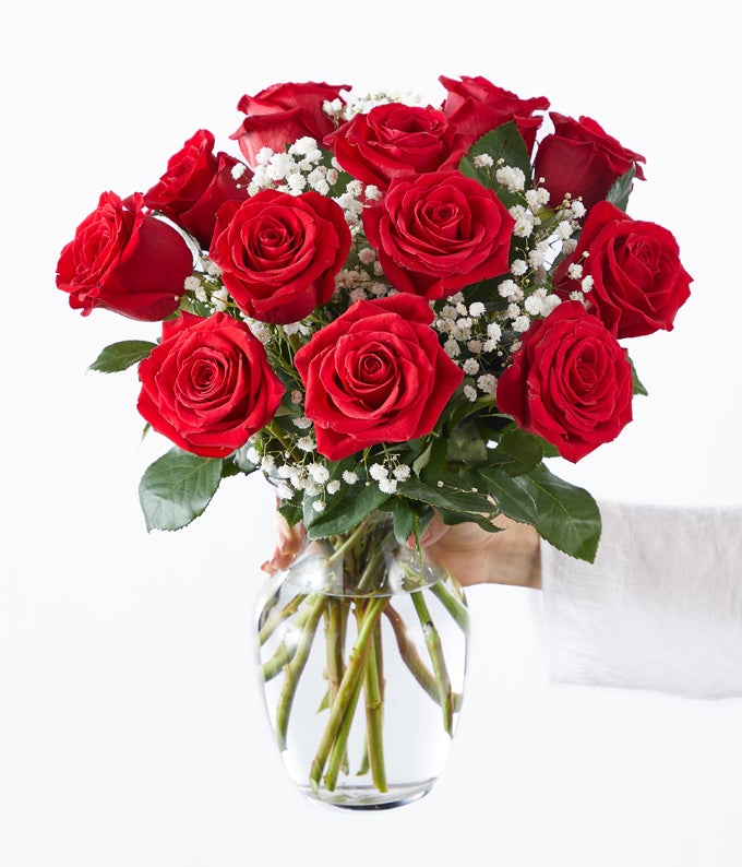 One Dozen Long Stemmed Red Roses at From You Flowers