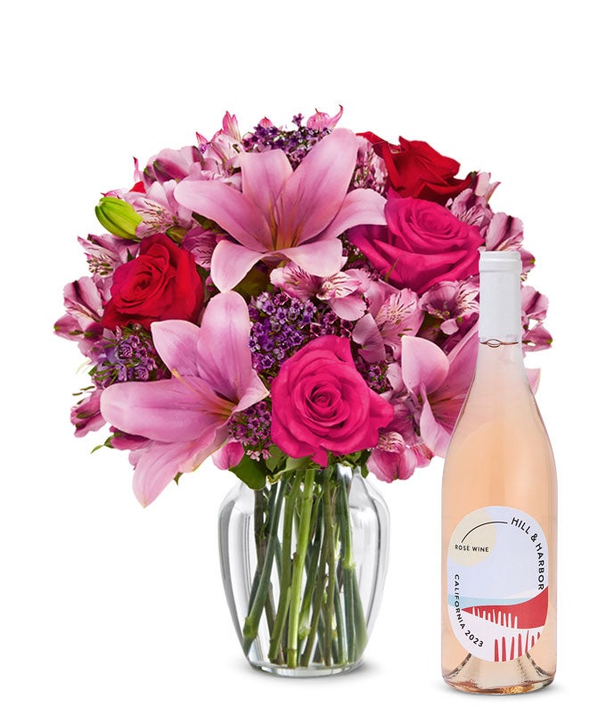 Roses & Lilies with Ros Wine