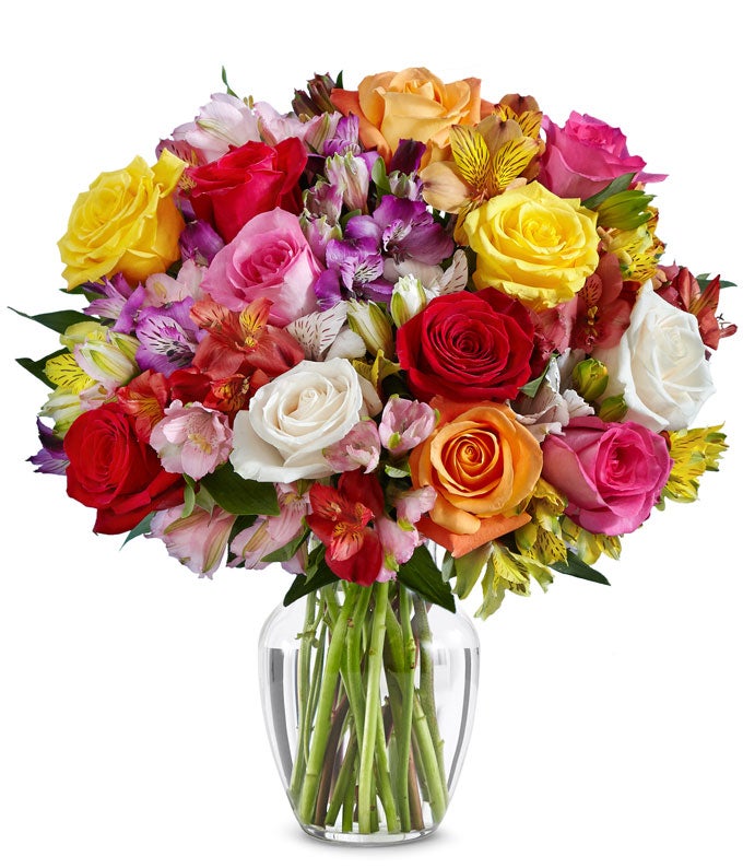 Deluxe Bright & Sunny Rose Bouquet