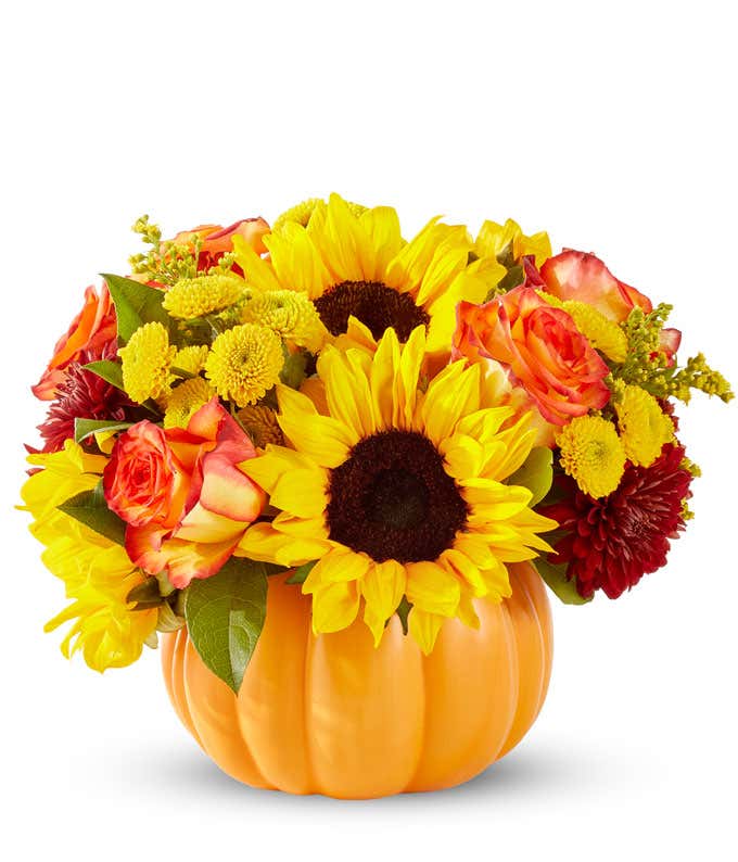 Golden Gourd Pumpkin Bouquet