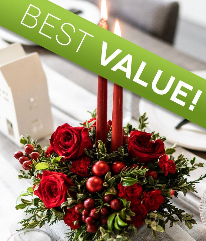 Florist Designed Christmas Centerpiece