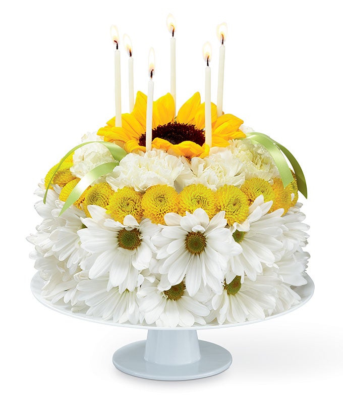 Sunny Smiles Birthday Flower Cake