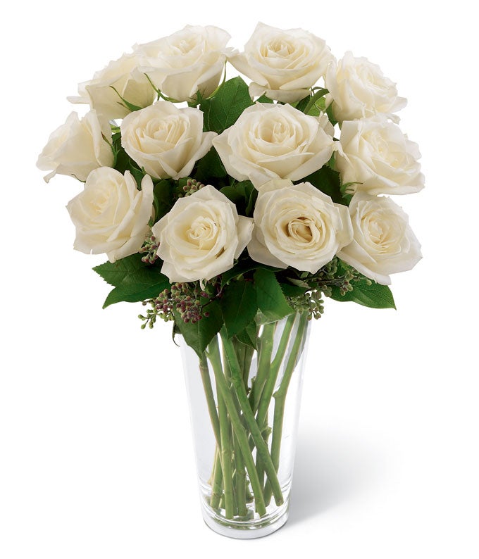 The FTD Long Stem White Rose Bouquet
