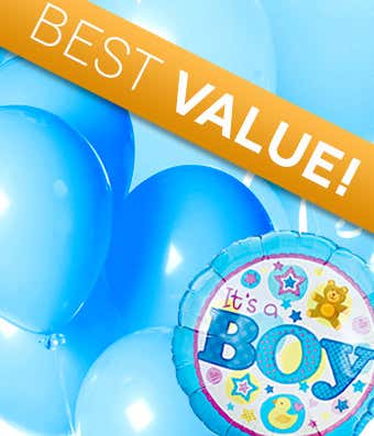 New baby boy balloons near you