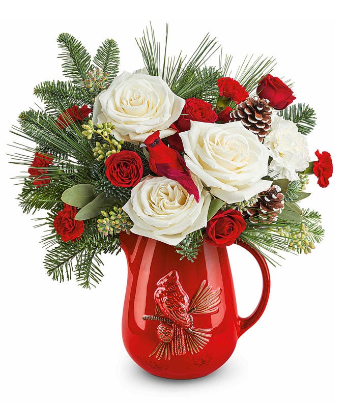 Cardinal Among the Roses