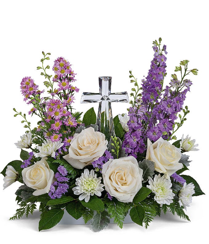 Sweet Serenity Crystal Cross Bouquet at From You Flowers