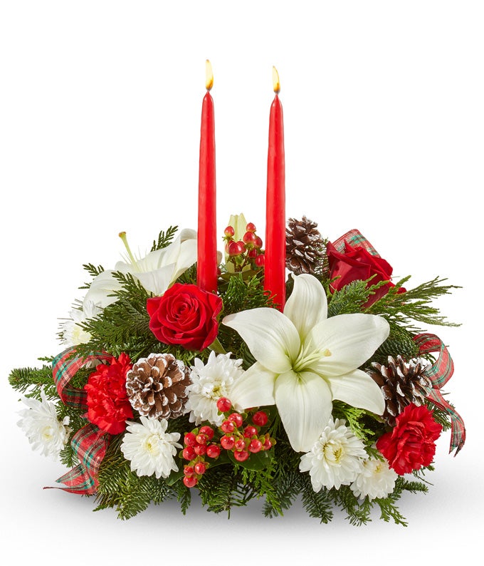 Festive Evergreen Centerpiece