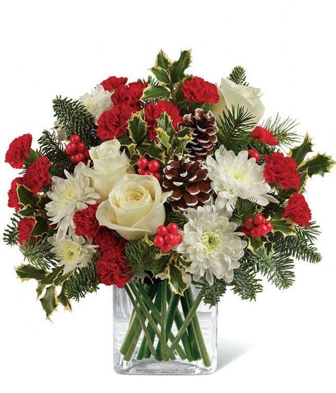 Christmas Holly Hug Bouquet at From You Flowers