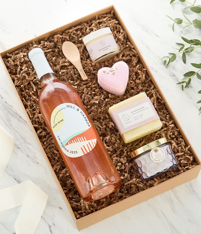 Uncork & Unwind Ros Wine & Spa Gift Box