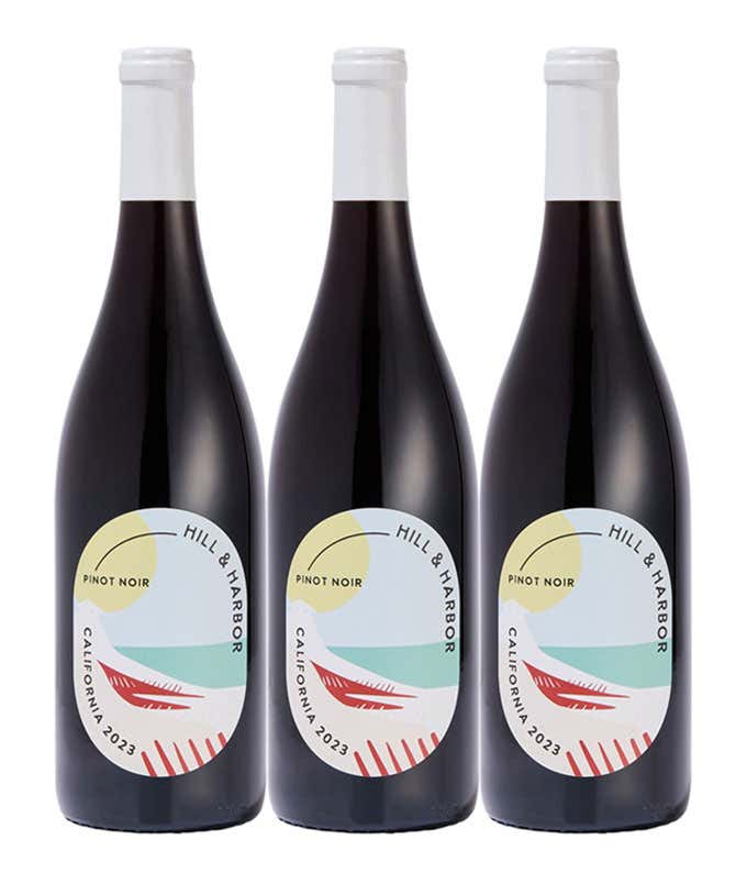 A three-bottle pack of Hill & Harbor California Pinot Noir