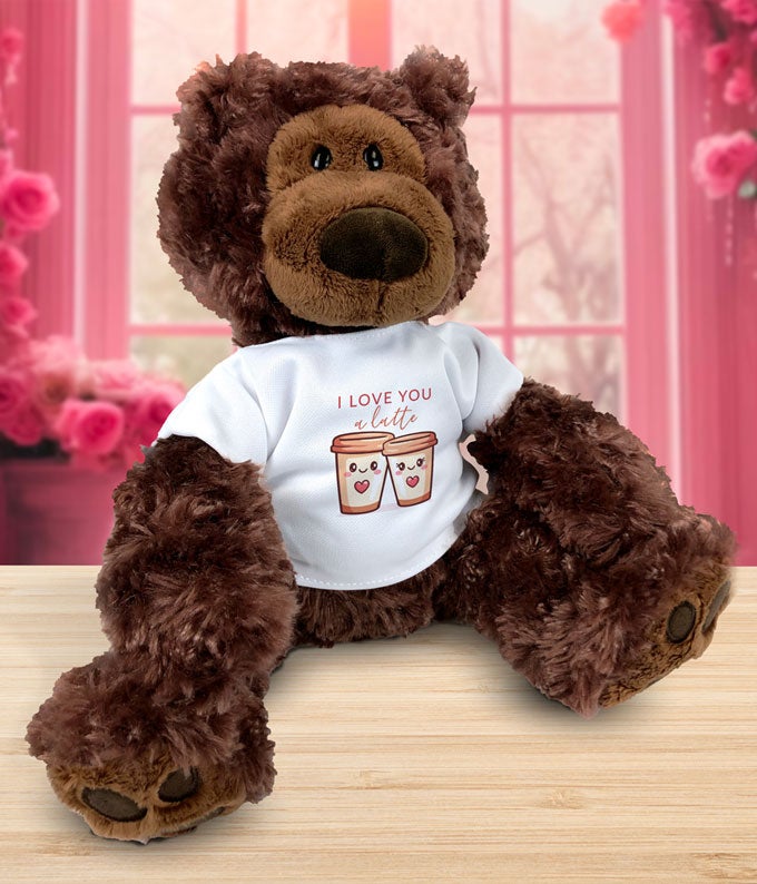I Love You a Latte Brown Bear Plush