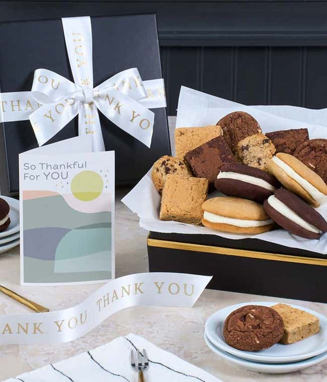 Thank you cookies and brownie gift
