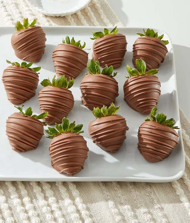 Belgian Milk Chocolate Covered Strawberries