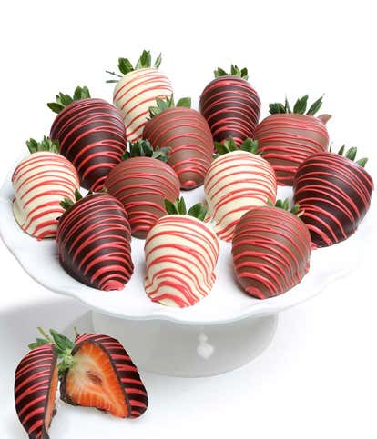 Red Swizzle Chocolate Covered Strawberries 
