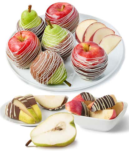 Chocolate Covered Apples and Pears 