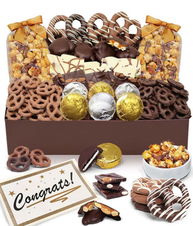 Congrats - Belgian Chocolate Covered Snack Tray