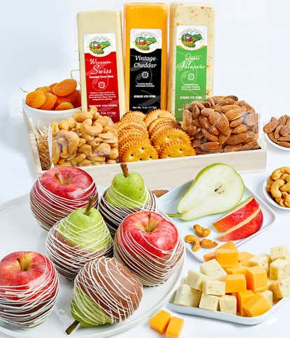 Premium Fruit,&nbsp;Cheese, Crackers, & Nuts Tray