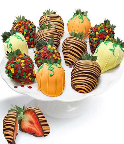 Fall Chocolate Covered Strawberries - 12 Pieces