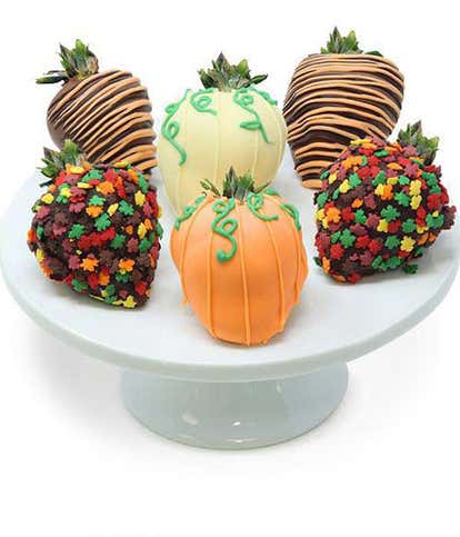 Half Dozen Fall Chocolate Covered Strawberries