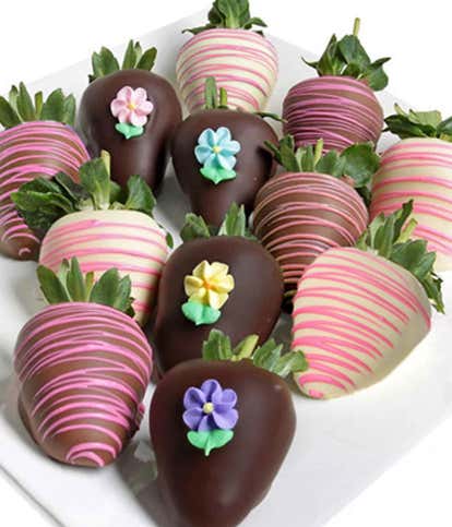 Flower Power Belgian Chocolate Covered Strawberries