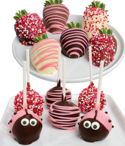 Ladybug Cake Pops and Chocolate Covered Strawberries 