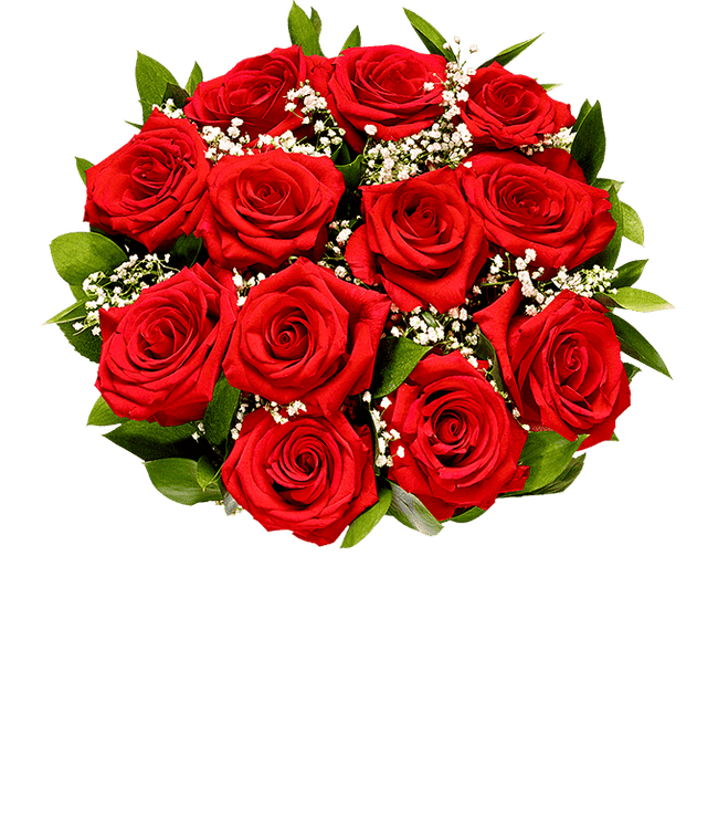 Partial image of Red roses for Mother's Day without vase.