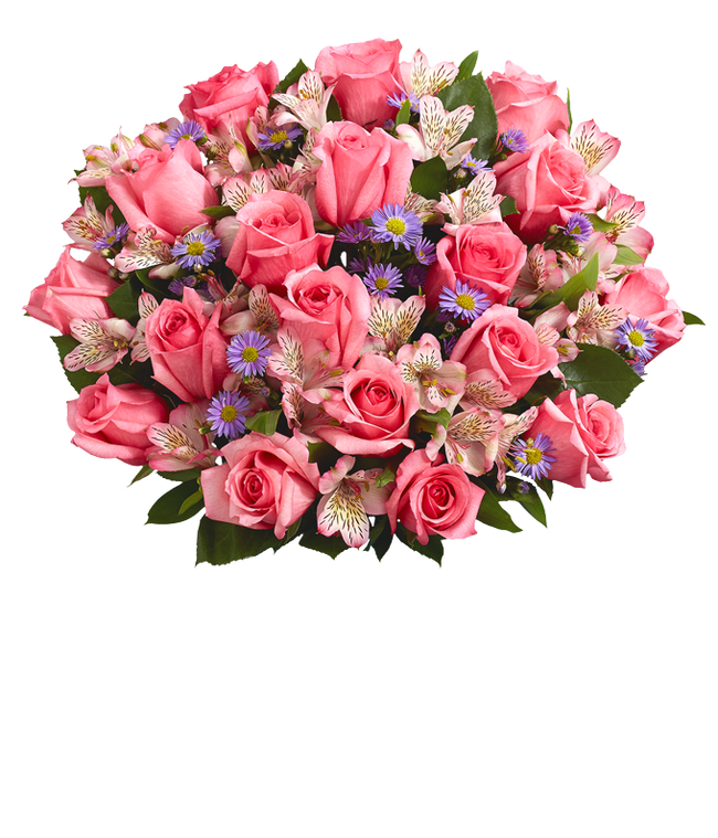Partial image of Premium Dreamy Rose Bouquet without vase.