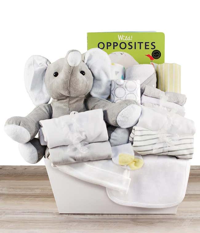 Bringing Home Baby Deluxe Gift Basket - Yellow