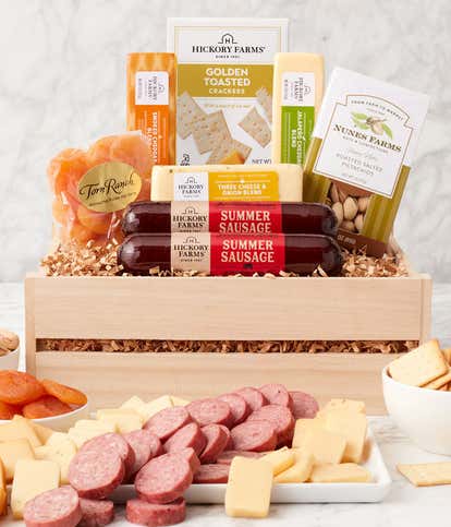 Meat & Cheese Wooden Crate 