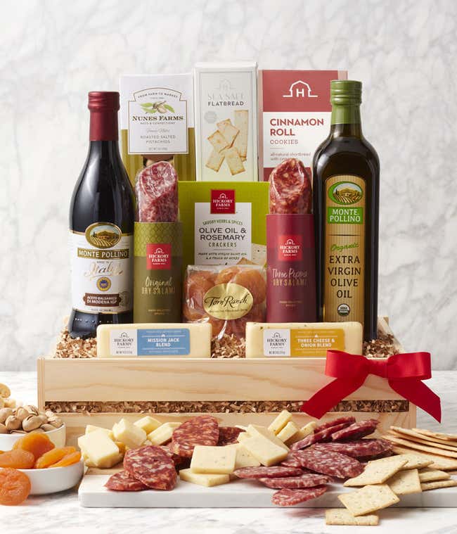Ultimate Meat &amp; Cheese Wooden Gift Crate