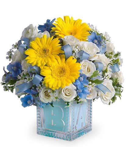Baby's First Blue Block Bouquet