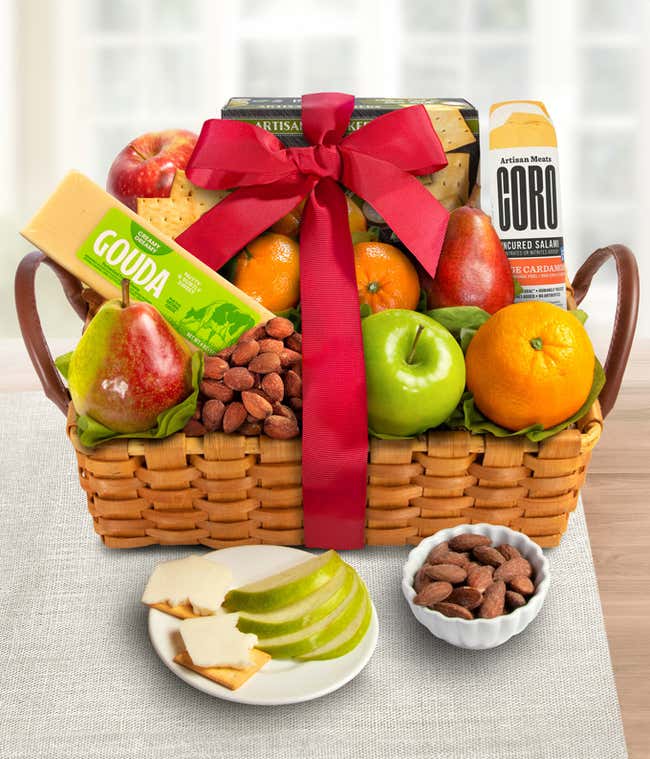 Salami &amp; Cheese Gift Basket