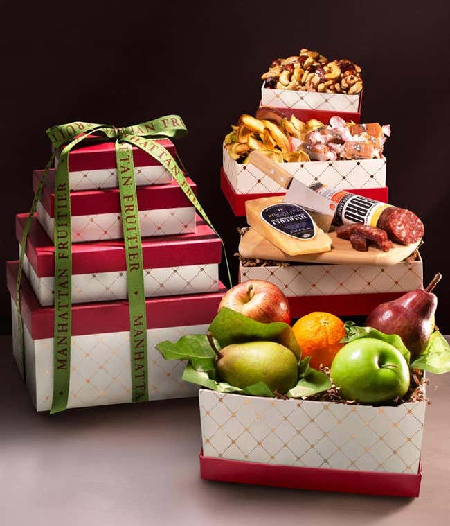 Fruit &amp; Charcuterie Gift Basket