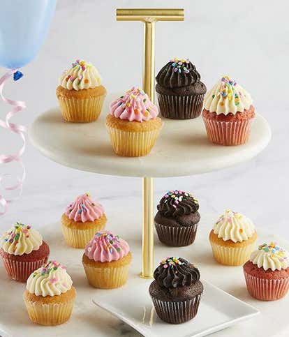 Mini Gourmet Birthday Cupcakes