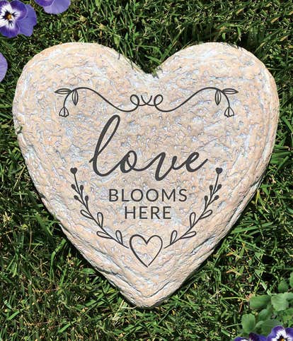 Love Blooms Here Garden Stone